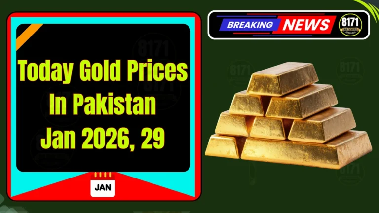 Today Gold Prices In Pakistan 29 ,Jan 2026