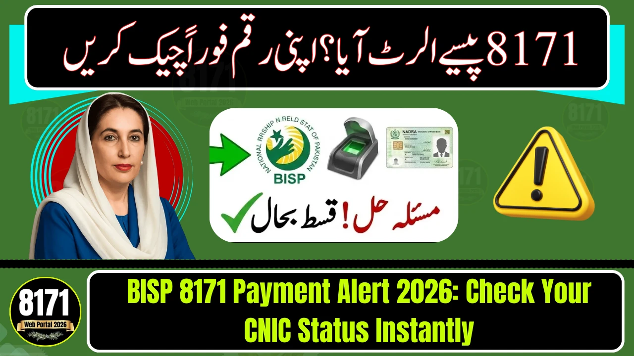 BISP 8171 Payment Alert 2026: Check Your CNIC Status Instantly
